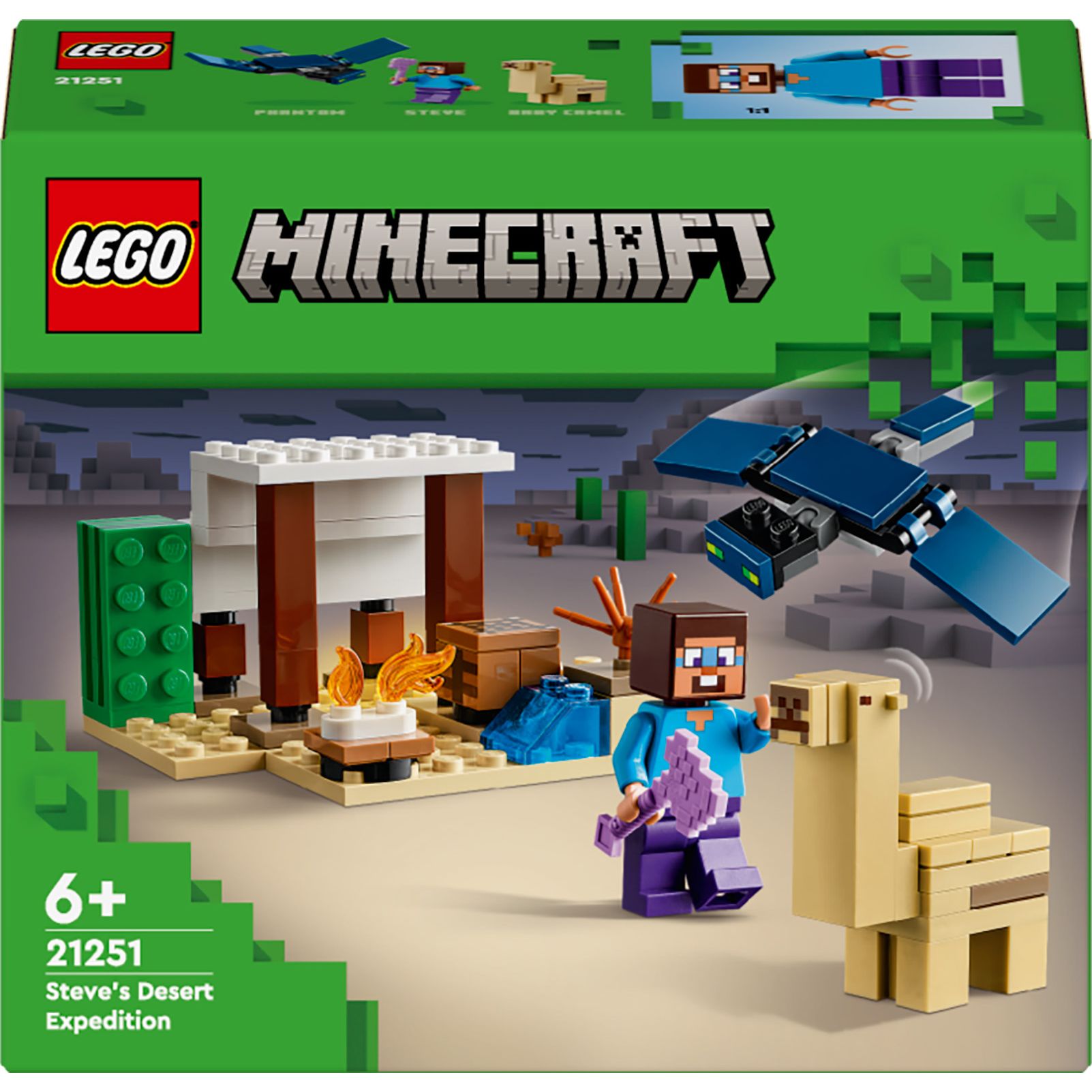 Конструктор LEGO Minecraft Експедиція Стіва в пустелю 75 деталей (21251) - фото 1