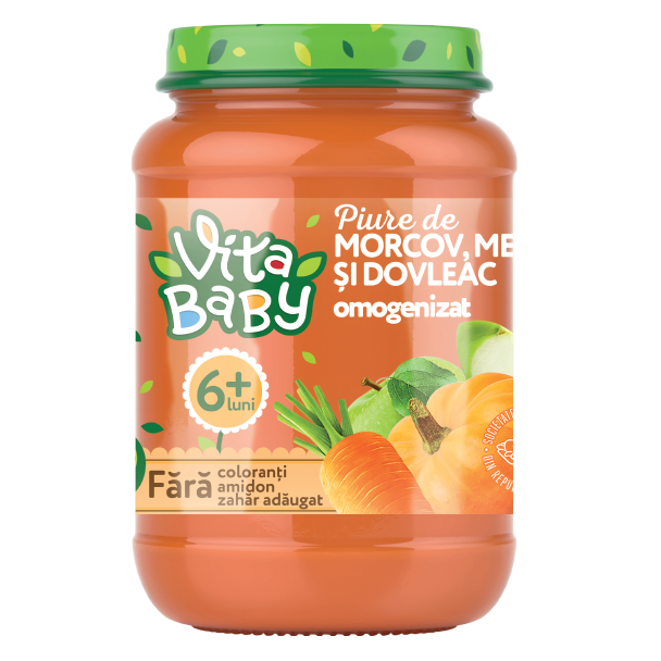 Пюре Vita Baby из моркови, яблок и тыквы, без сахара, 180 г - фото 1