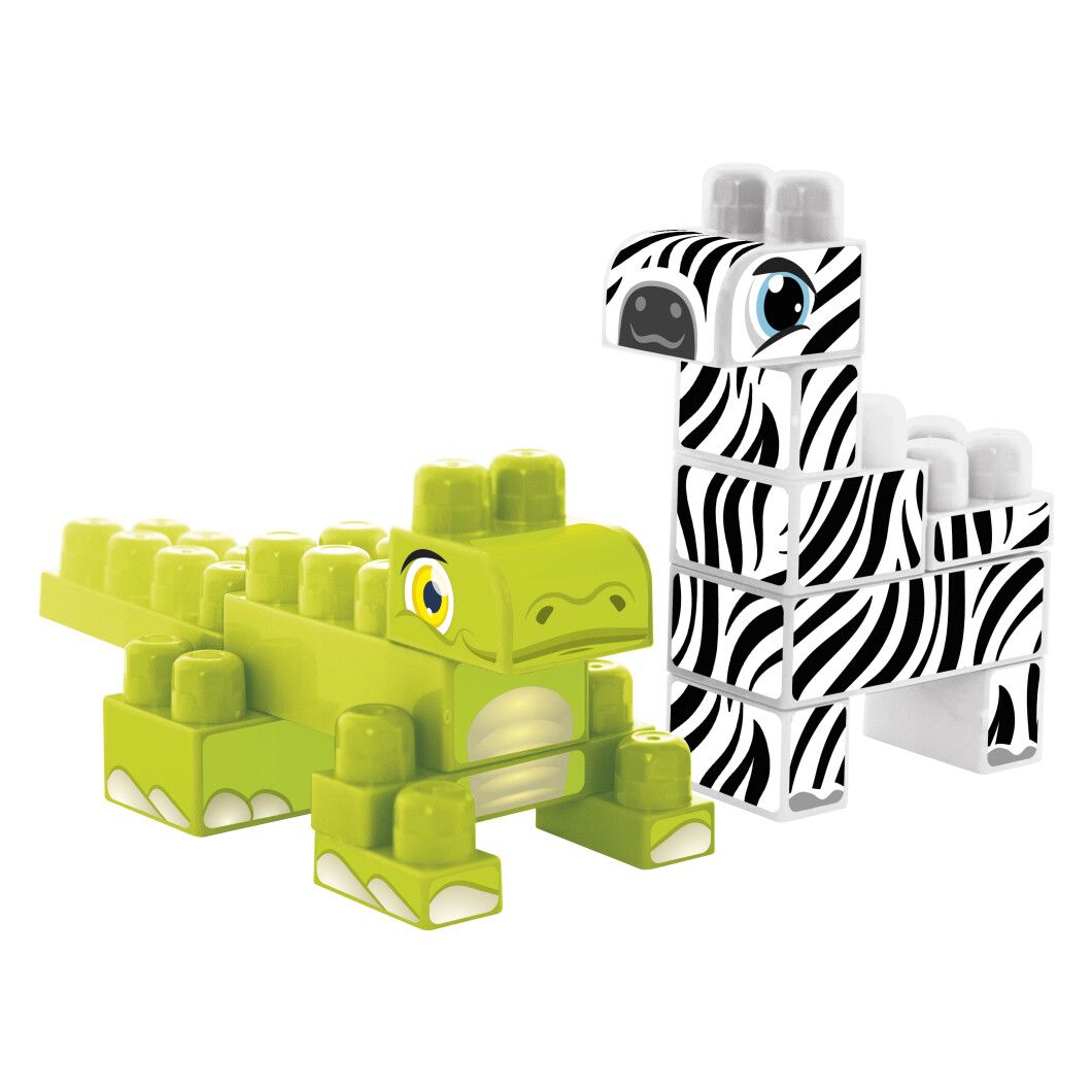 Конструктор Wader Baby Blocks Сафари Крокодил и Зебра, 16 элементов (41501) - фото 2