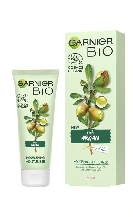 Поживний крем Garnier Bio для сухої та чутливої шкіри обличчя з екстрактом аргани, 50 мл (C6307900) - фото 2