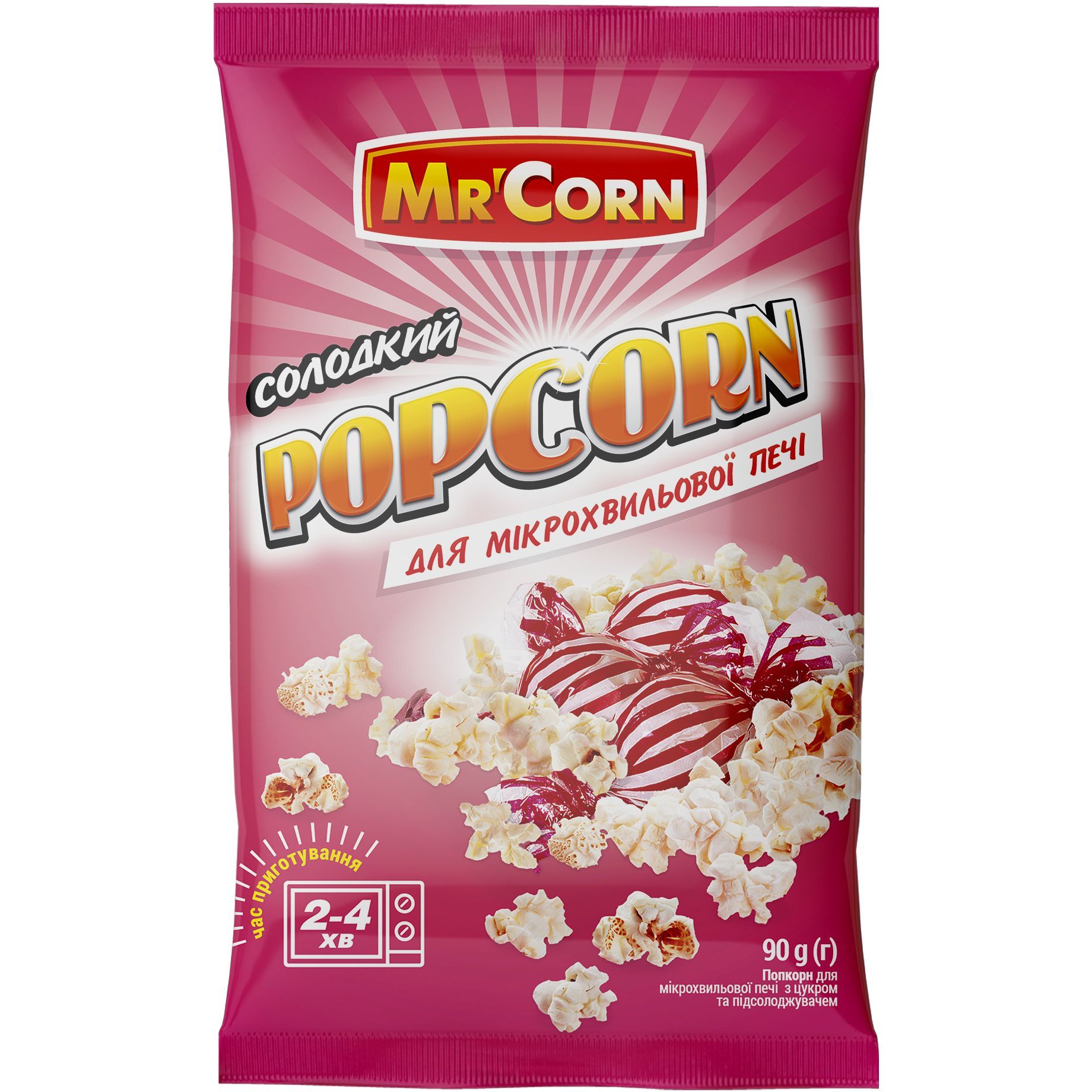 Попкорн Mr'Corn сладкий для микроволновки 90 г - фото 1