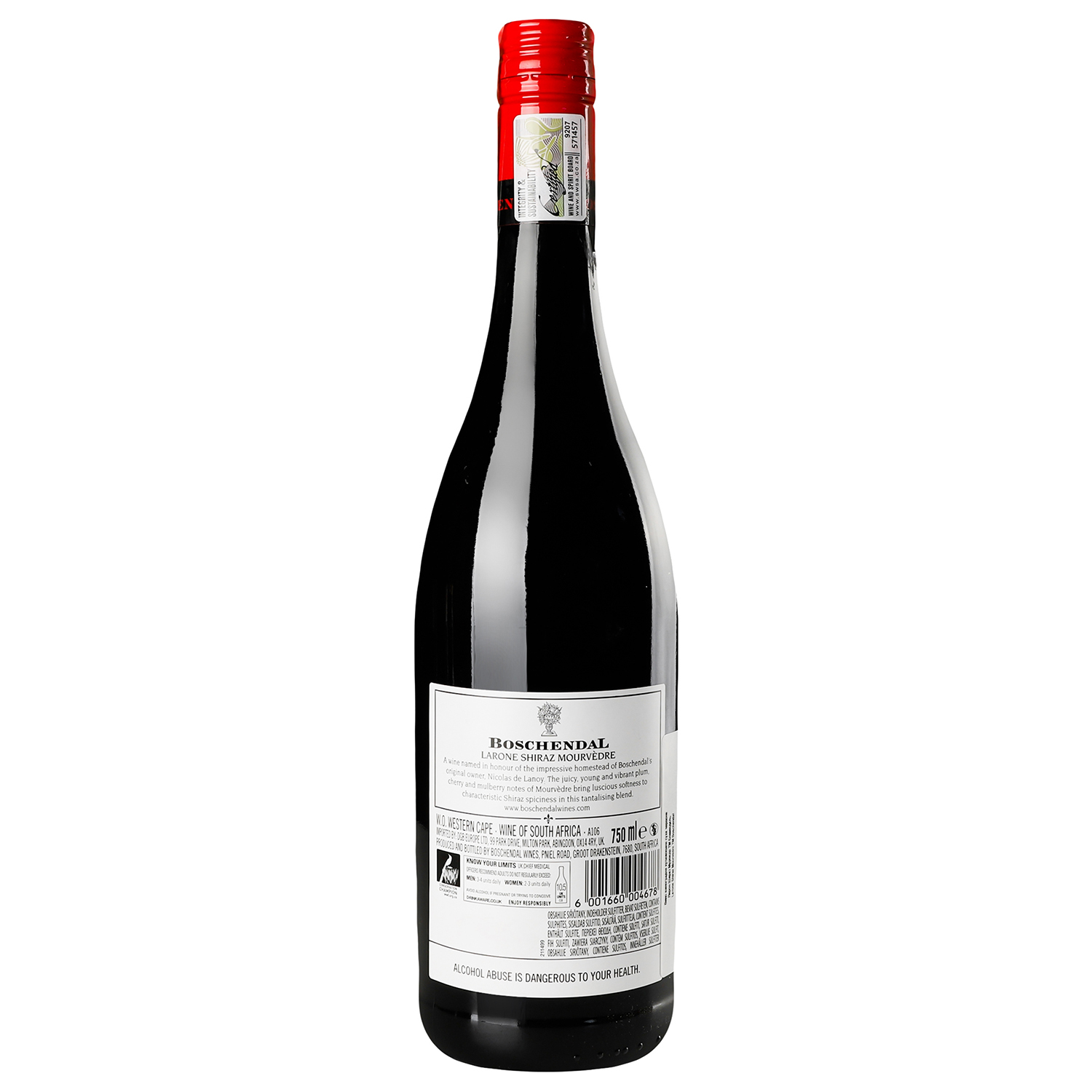 Вино Boschendal Favorites Larone Shiraz-Mourvedre, 14%, 0,75 л (522715) - фото 4