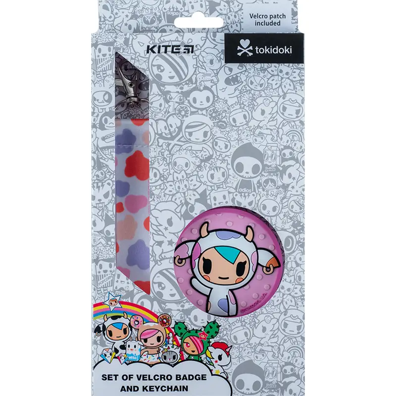 Набор бейдж на липучке и брелок-подвеска Kite tokidoki TK24-3010-1 - фото 1