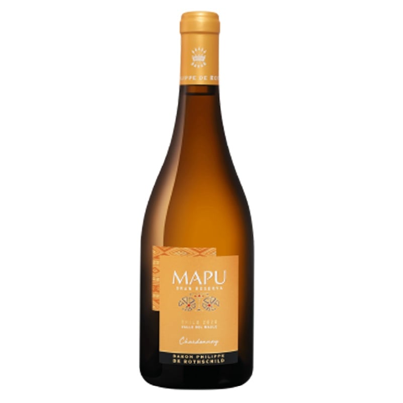 Вино Baron Philippe de Rothschild Mapu Gran Reserva Chardonnay, белое, сухое, 14%, 0,75 л - фото 1