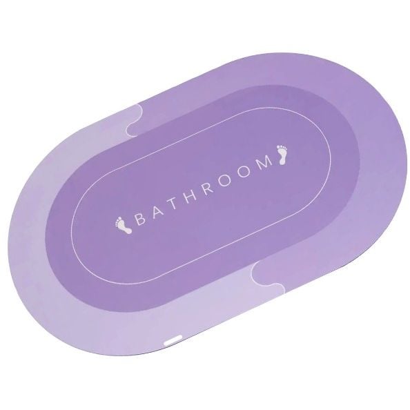 Килимок суперпоглинаючий у ванну Stenson 80x50 см овальний світло-фіолетовий (26287) - фото 2