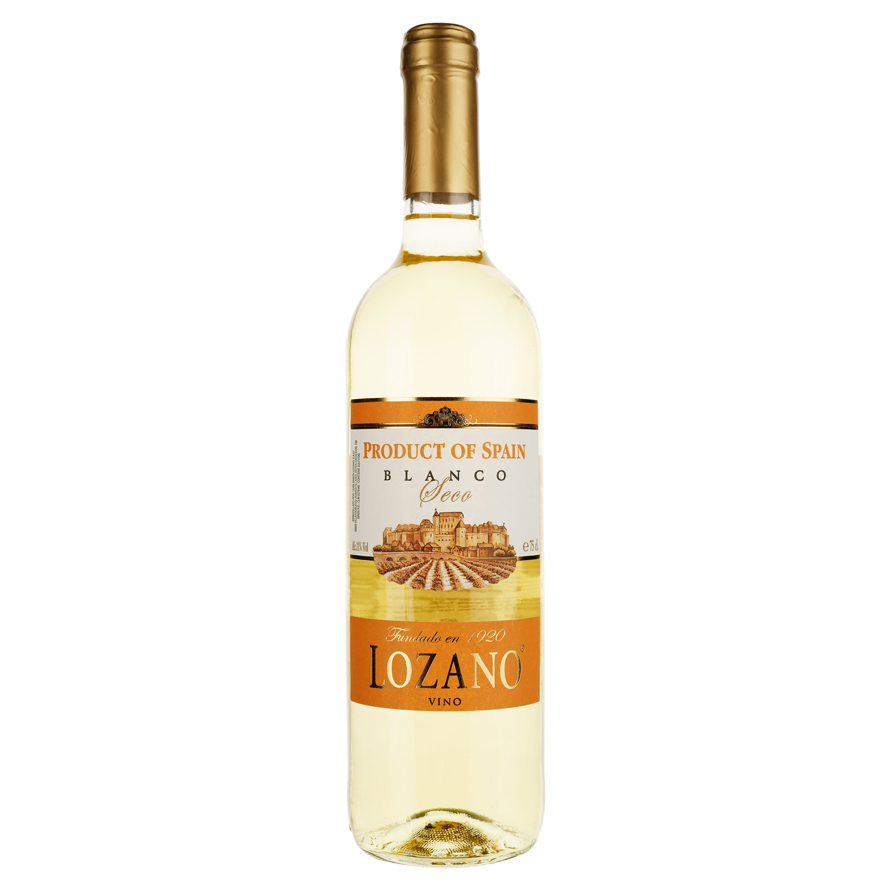 Вино Lozano Vino de Mesa, белое, сухое, 11%, 0,75 л - фото 1