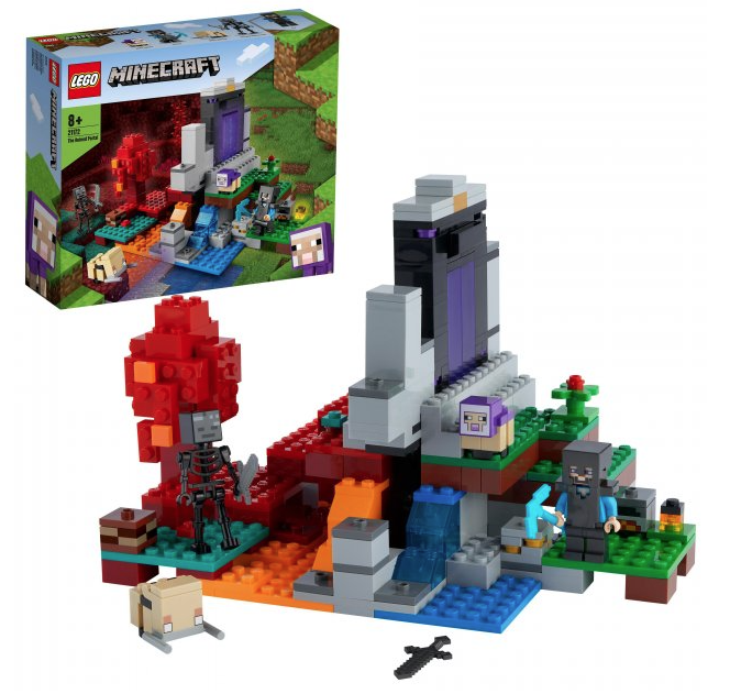 Конструктор LEGO Minecraft Разрушенный портал, 316 деталей (21172) - фото 10