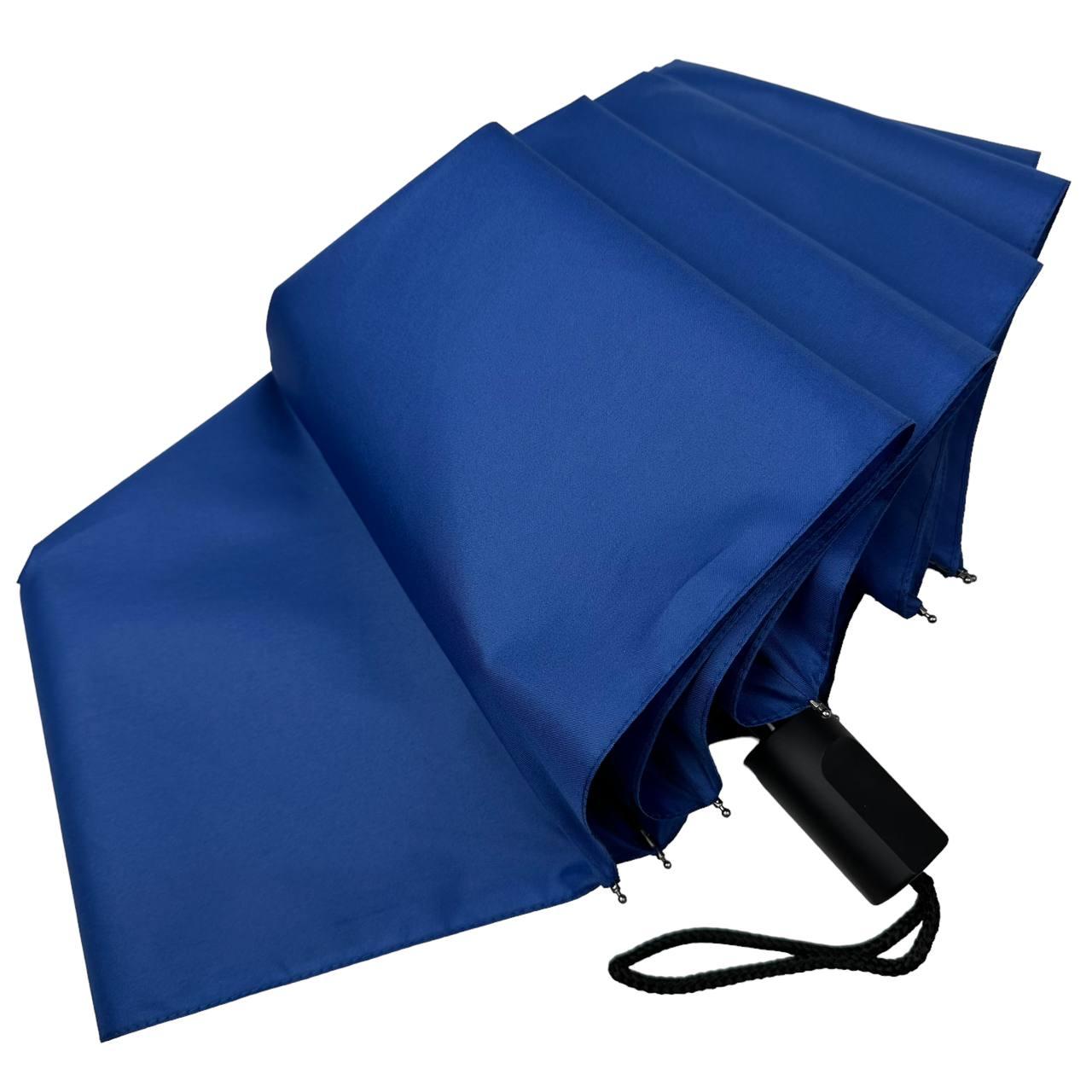 Жіноча складана парасолька механічна The Best 95 см синя - фото 4