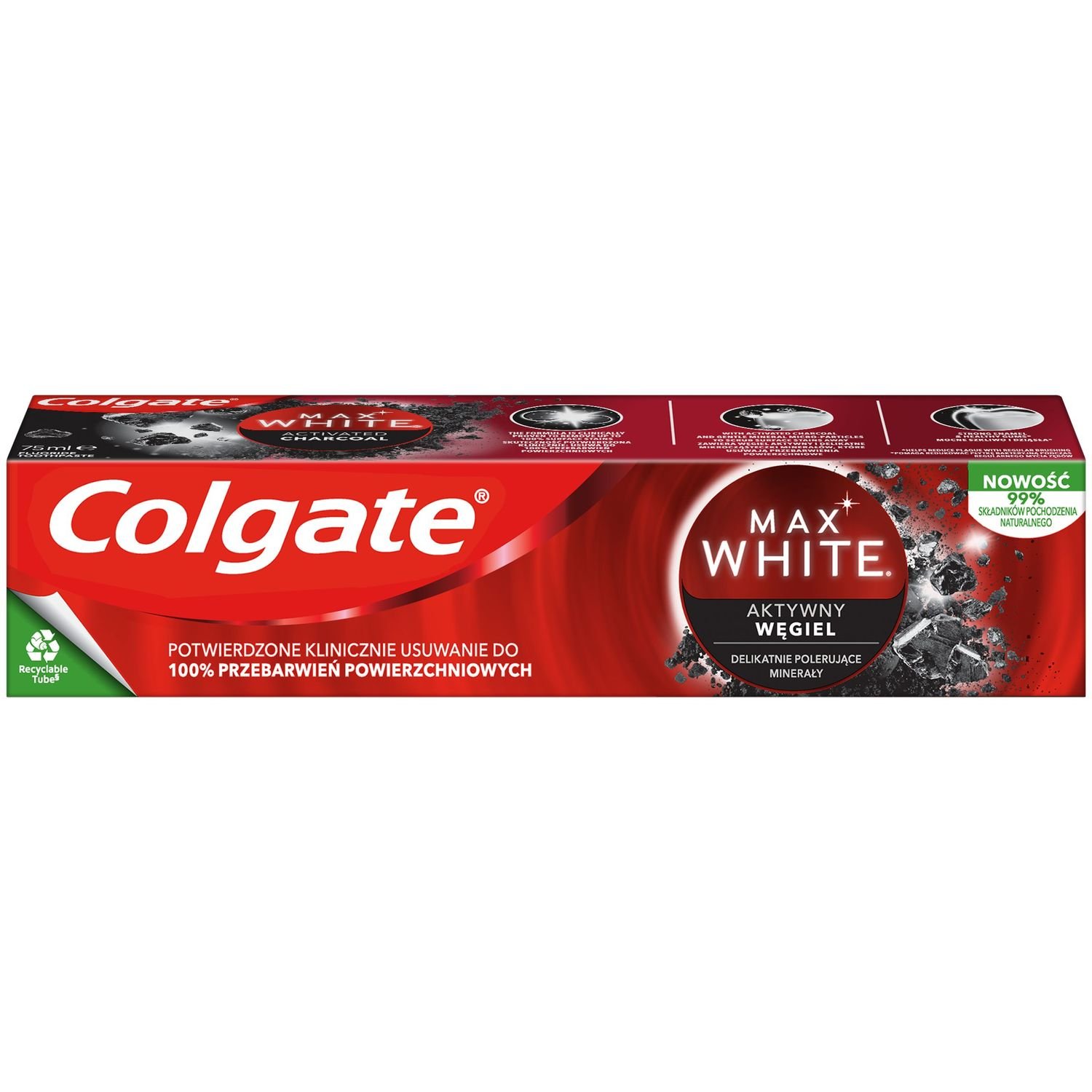 Зубна паста Colgate Max White Activated Charcoal 75 мл - фото 6