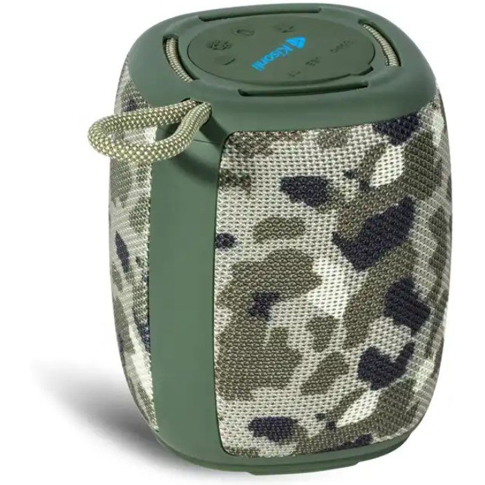 Портативная колонка ретро Kisonli Q17 Bluetooth 1800 mAh 8 Вт Camouflage - фото 2