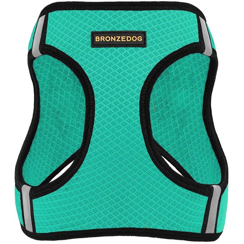 Шлейка для собак Bronzedog Mesh Vest, размер XS, 29х34 см, ментоловая - фото 2