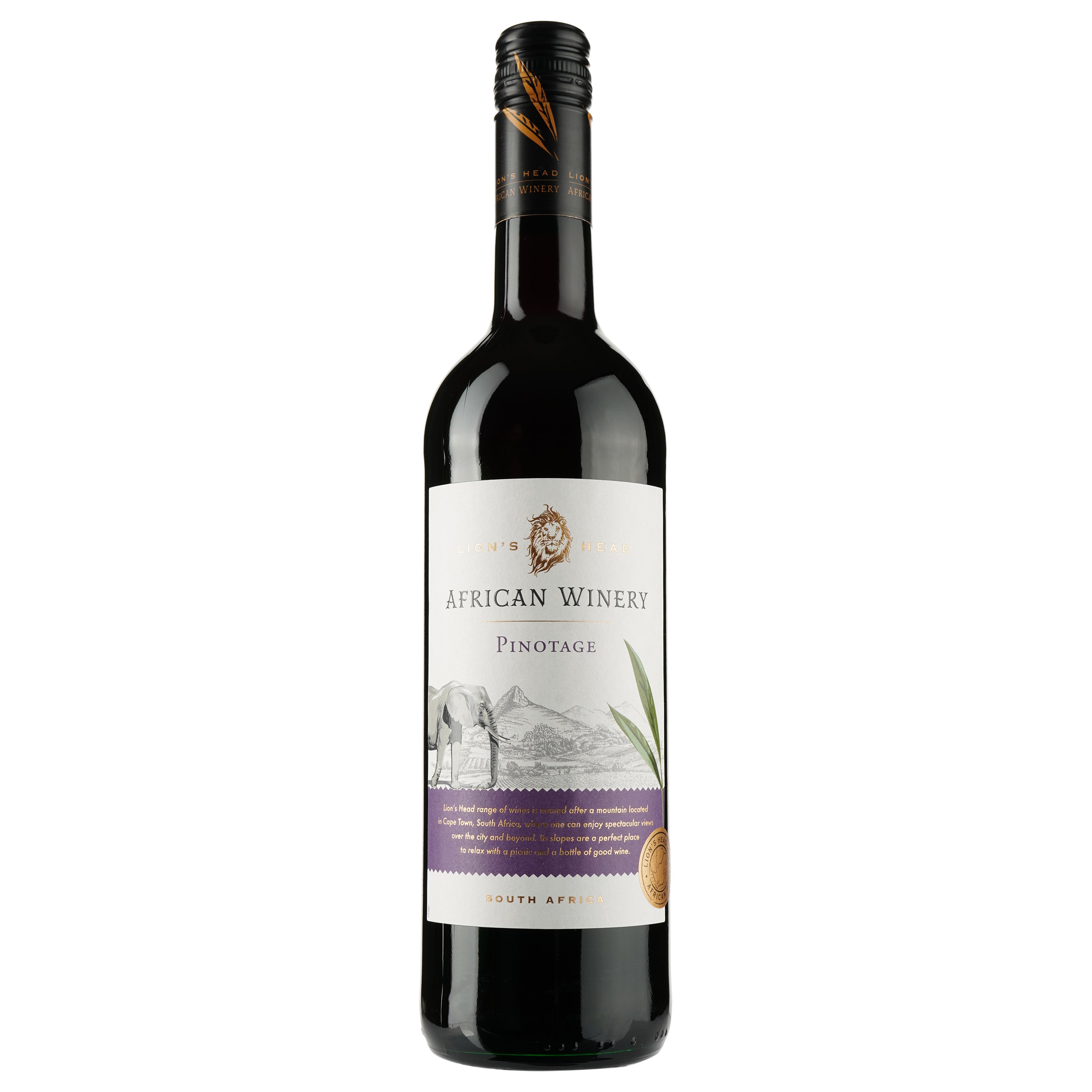 Вино African Winery Pinotage, червоне, сухе, 13%, 0,75 л - фото 1