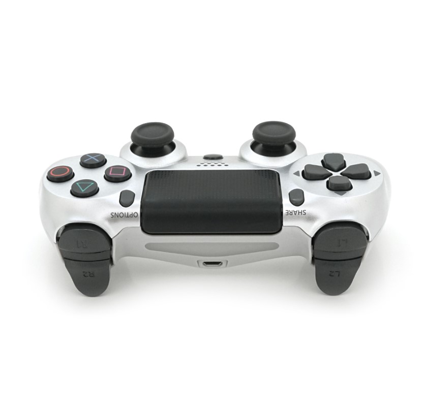 Геймпад джойстик Doubleshock Wireless PS4 Double Motor Vibration DualShock 4 Silver-White - фото 2