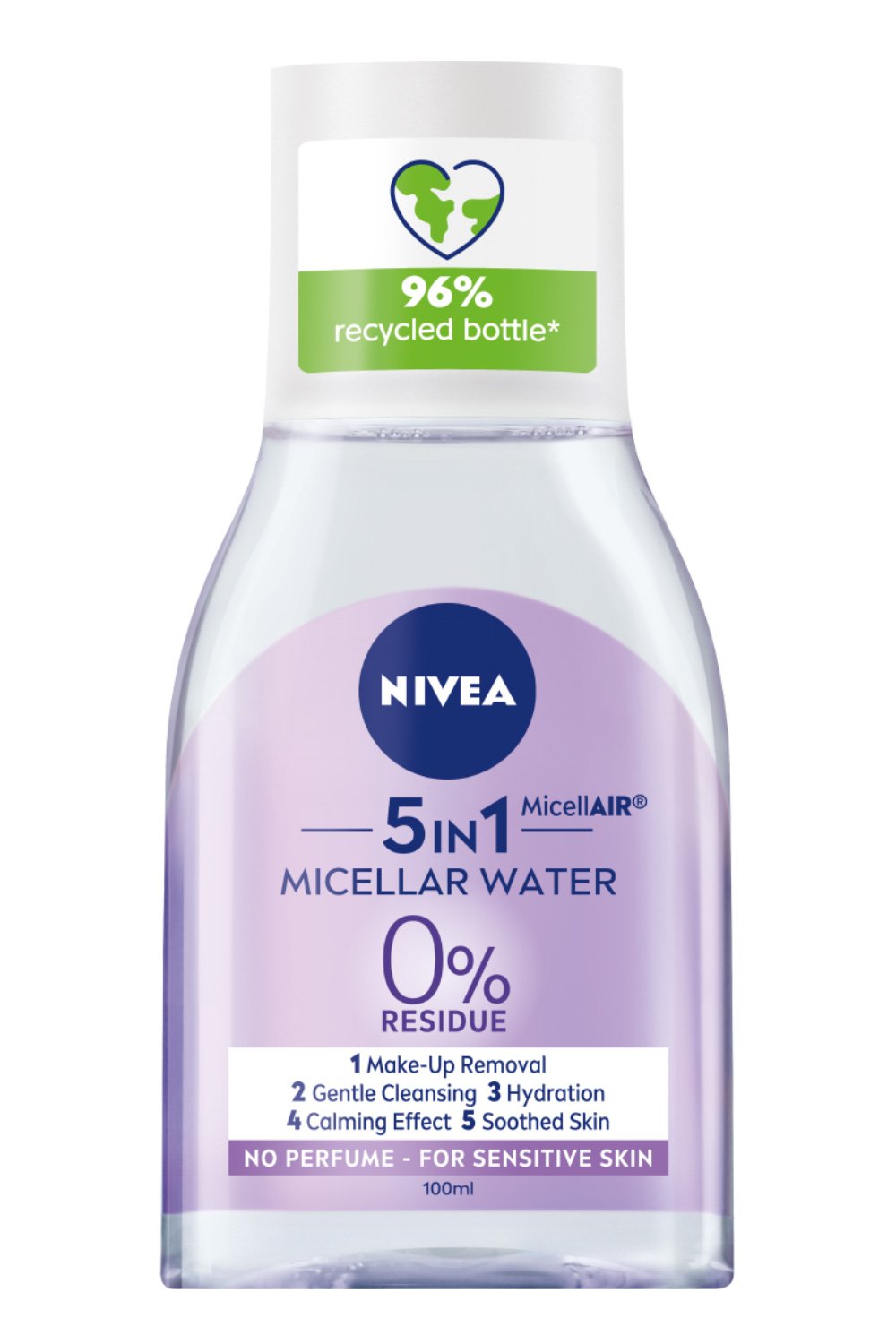 Міцелярна вода Nivea MicellAir Дихання шкіри 3 в 1, з олією виноградних кісточок, для чутливої шкіри, 100 мл (82511) - фото 1