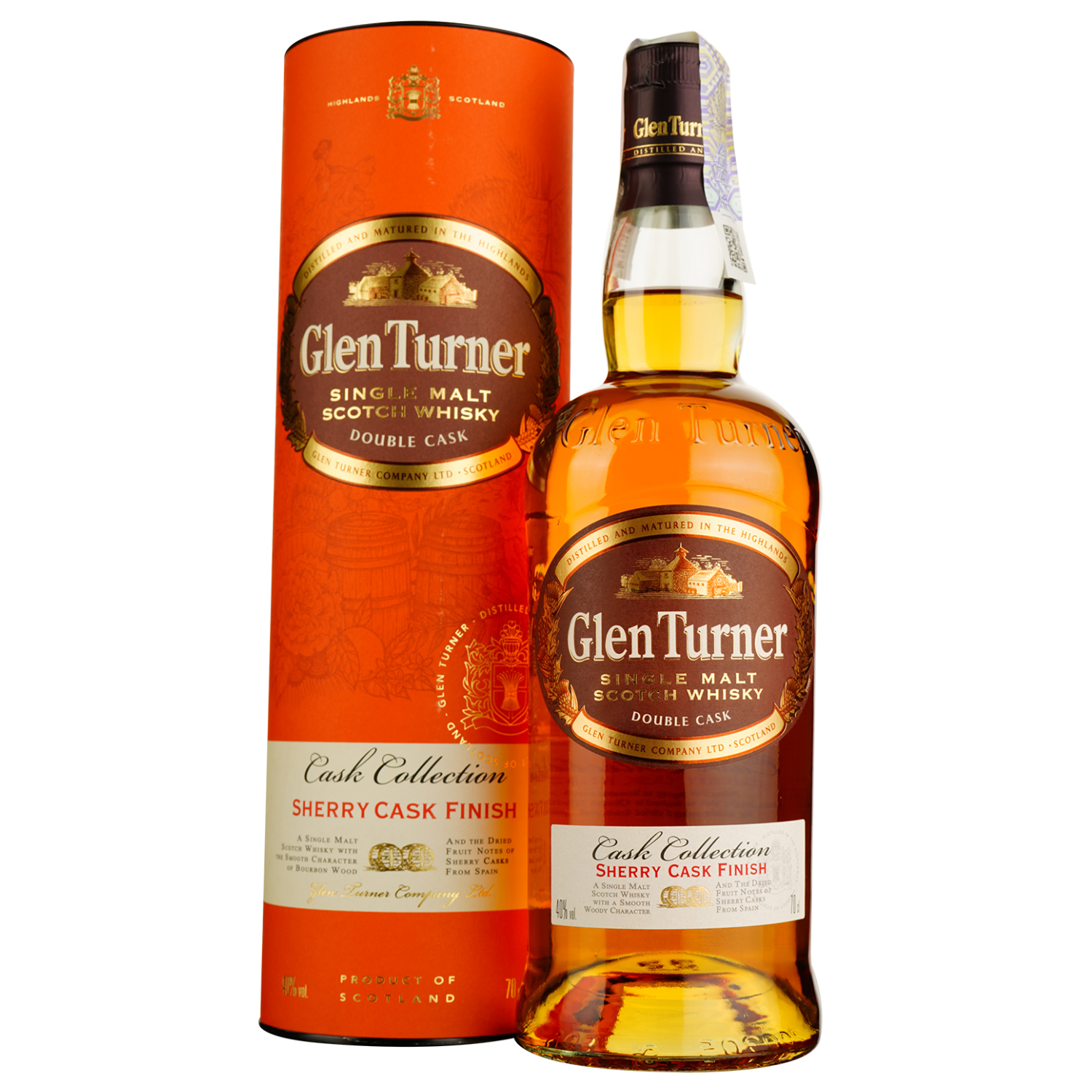 Виски Glen Turner Sherry Cask Single Malt Scotch Whisky 40% 0.7 л - фото 1