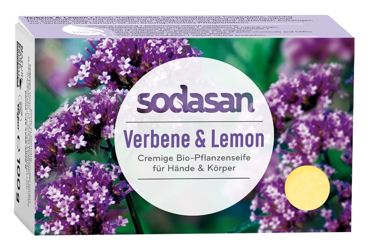 Органическое крем-мыло Sodasan Вербена-Лимон, 100 г - фото 1