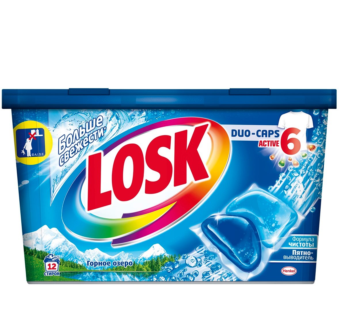 Капсули для прання Losk Duo-caps Гірське озеро, 12 шт. (793031) - фото 1