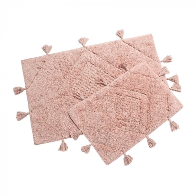 Набір килимків Irya Esty gul kurusu, 90х60 см і 60х40 см, світло-рожевий (svt-2000022273725) - фото 1