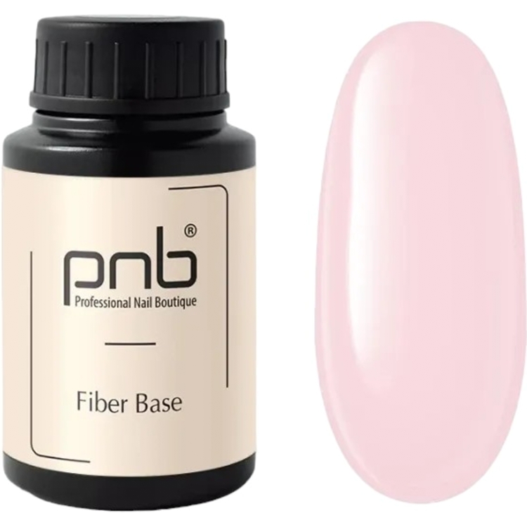 База файбер PNB UV/LED Fiber Base Clear Pink 30 мл - фото 1