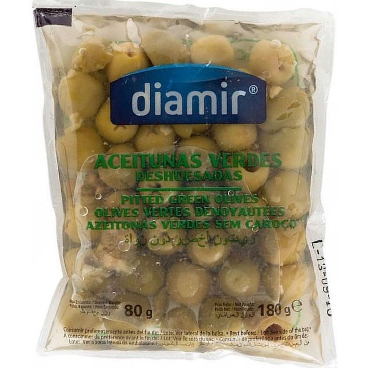 Оливки Diamir зеленые без косточек 180 г - фото 1
