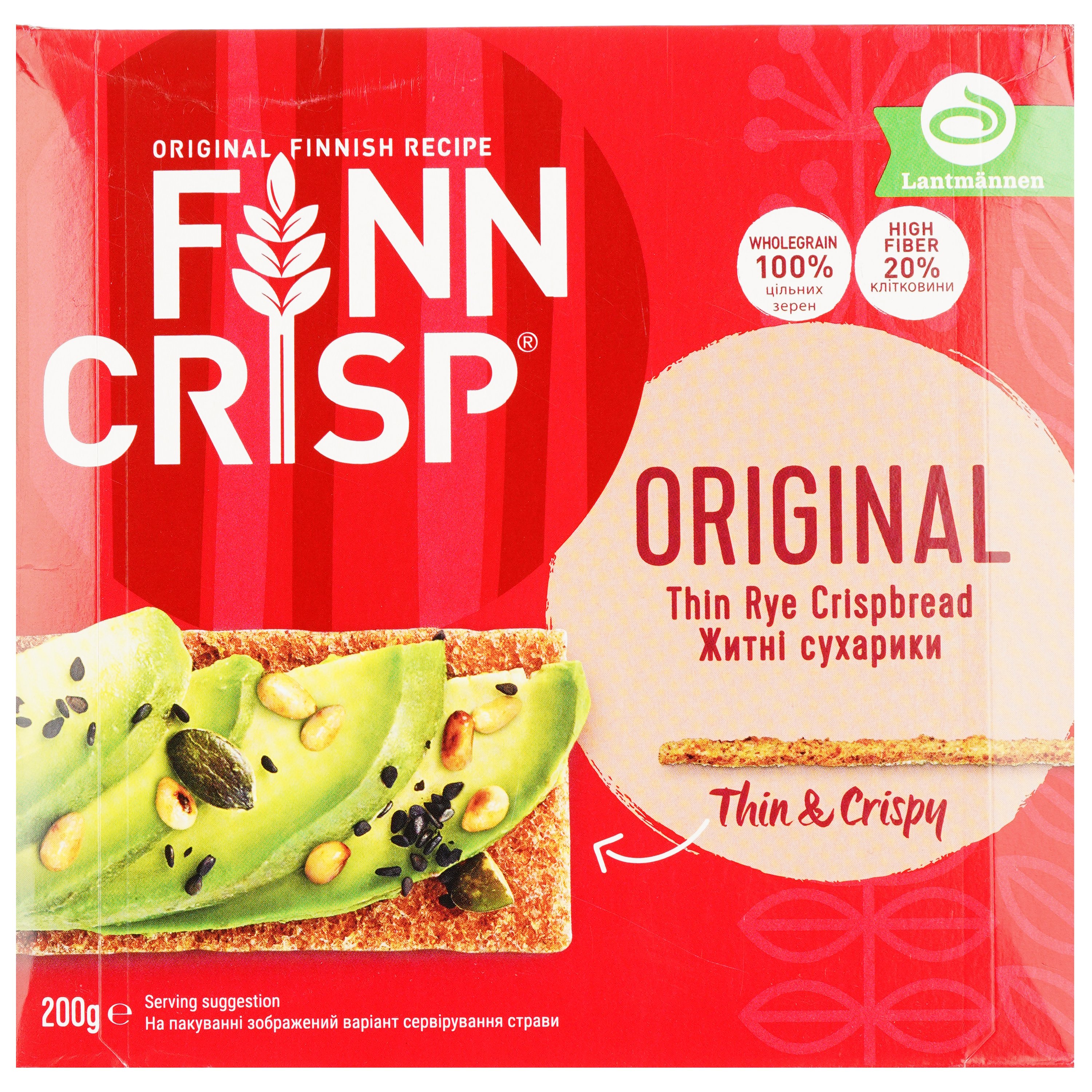 Хлебцы ржаные Finn Crisp Original Taste 200 г (28295) - фото 1