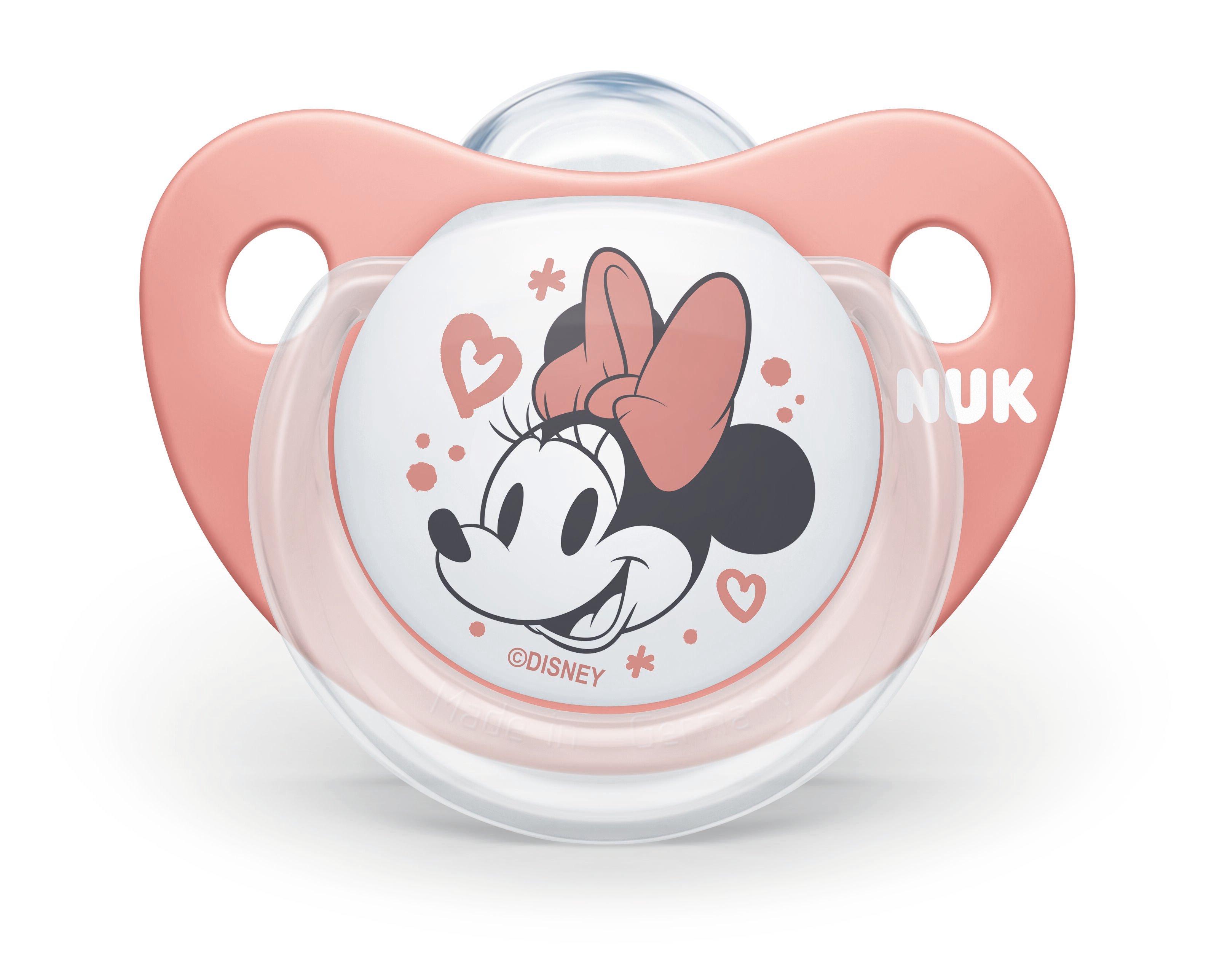 Пустышка силиконовая Nuk Trendline Disney Mickey, ортодонтическая, 6-18 мес., красный (3954017) - фото 1