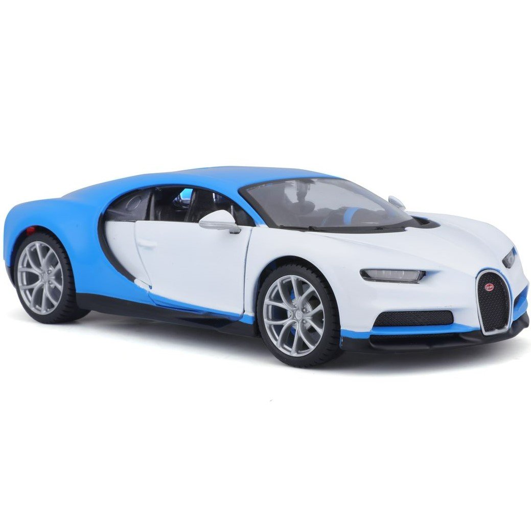 Автомодель Maisto Bugatti Chiron бело-голубой - тюнин, 1:24 (32509 white/blue) - фото 3