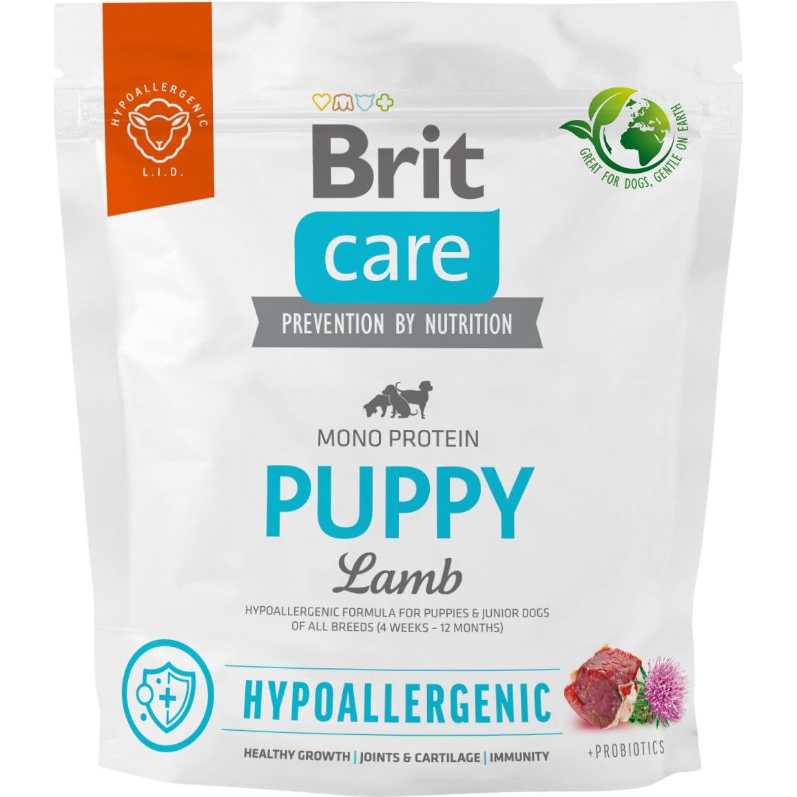 Сухий корм для цуценят Brit Care Dog Hypoallergenic Puppy, гіпоалергенний, з ягням, 1 кг - фото 1