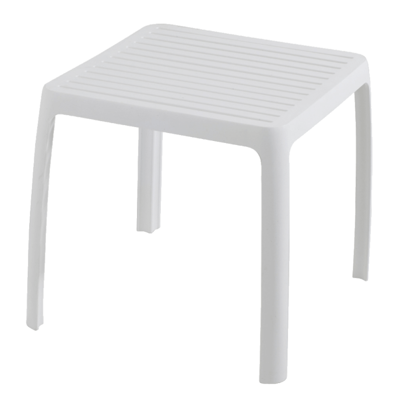 Стіл для шезлонгу Papatya Wave, 42х42 см, білий (882040) - фото 1