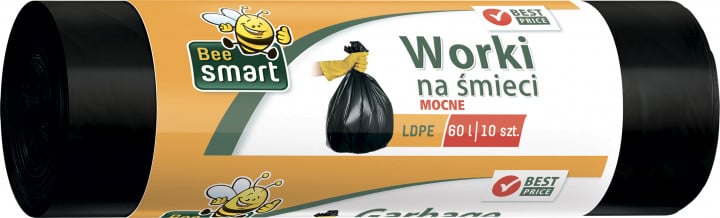Пакеты для мусора Paclan Bee Smart Bin Liner, 60 л, 10 шт. - фото 1