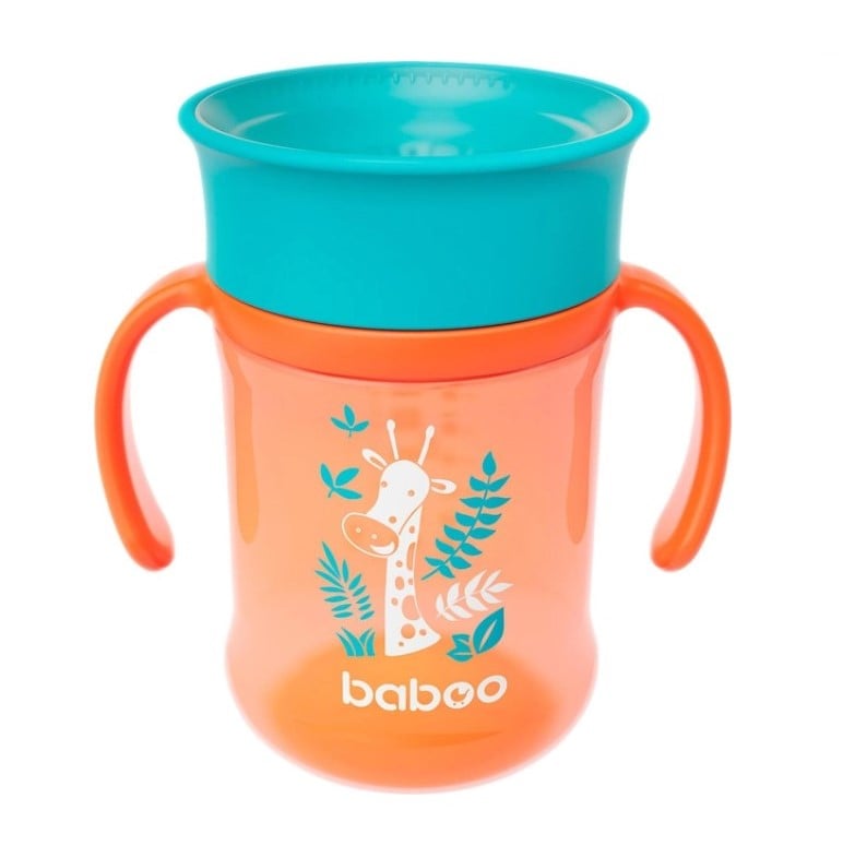 Чашка-непроливайка Baboo Safari 360°, 6+ міс., 300 мл, помаранчева (8-134) - фото 1