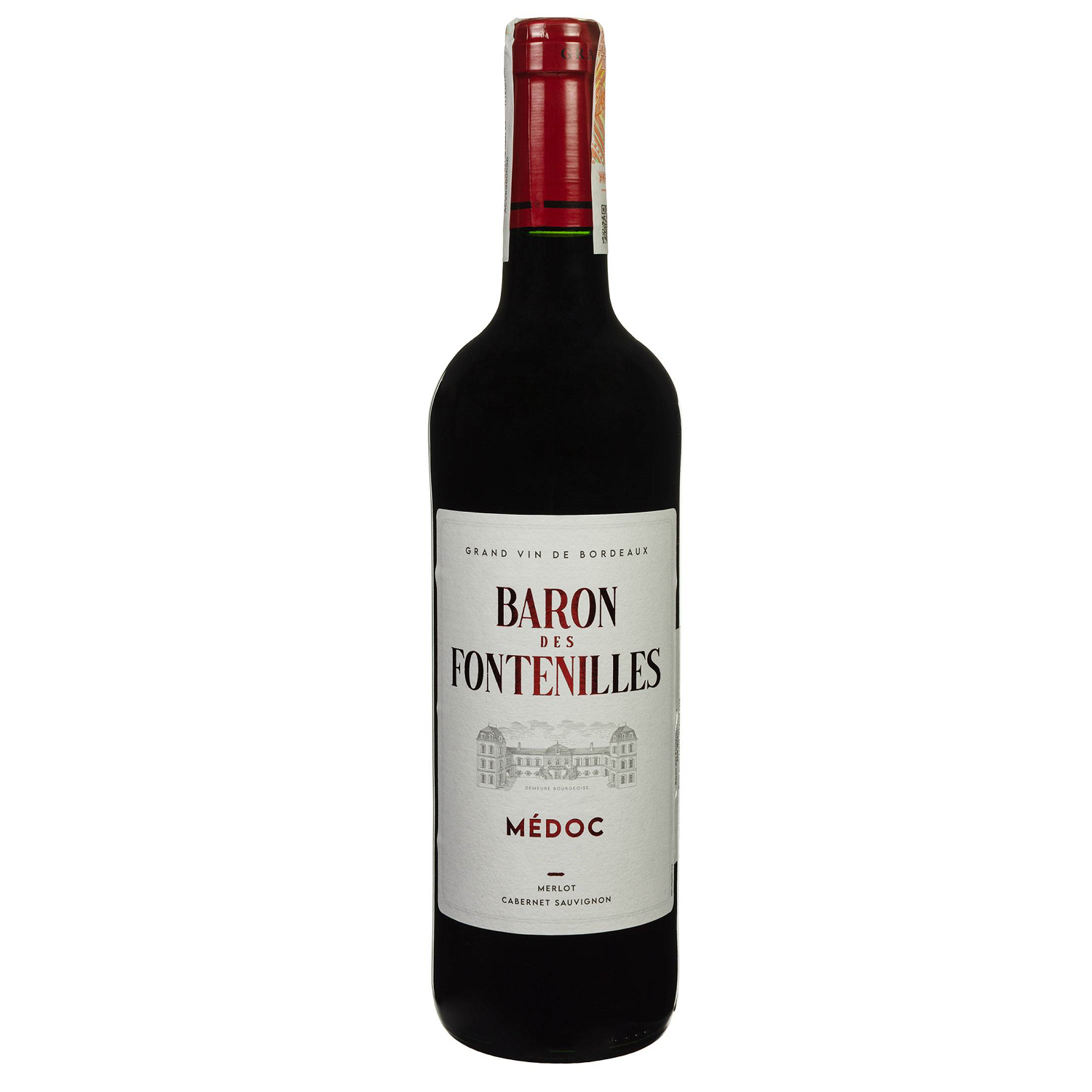 Вино Baron Des Fontenilles Medoc, красное, сухое, 0,75 л - фото 1