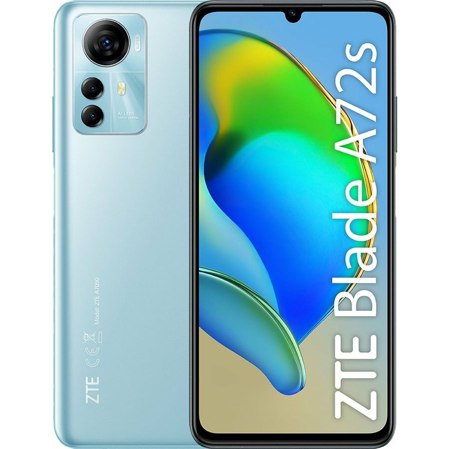 Смартфон ZTE Blade A72s 4/128Gb Blue - фото 1