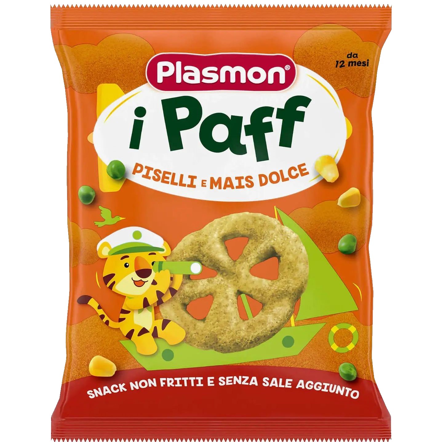 Снеки Plasmon Baby Puffs з гороху та кукурудзи, 15 г - фото 1