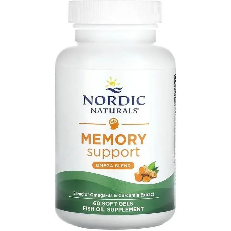 Омега с куркумином Nordic Naturals Memory Support Omega Blend 60 капсул - фото 1