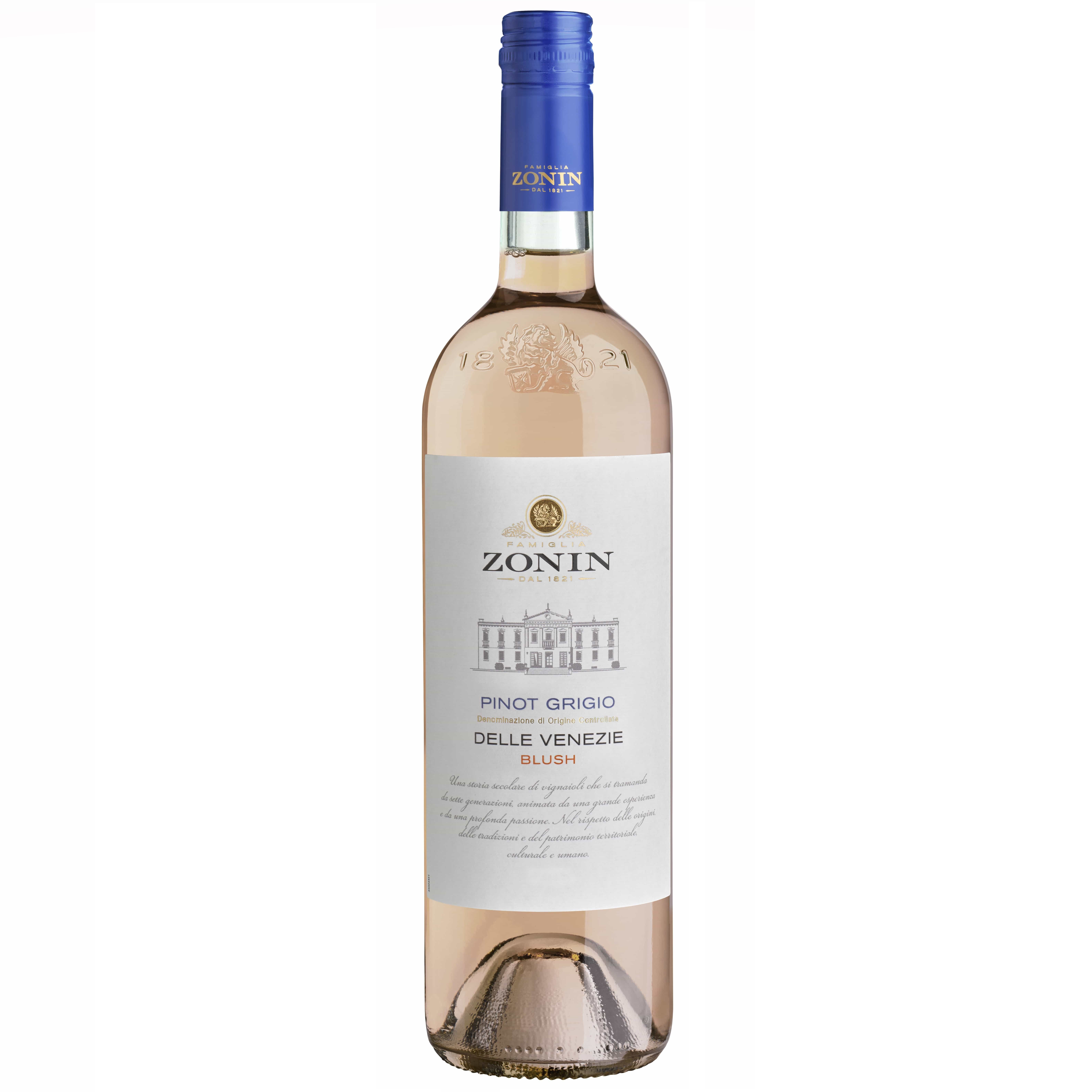 Вино Zonin Pinot Grigio Blush, розовое, сухое, 12,5%, 0,75 л (37543) - фото 1