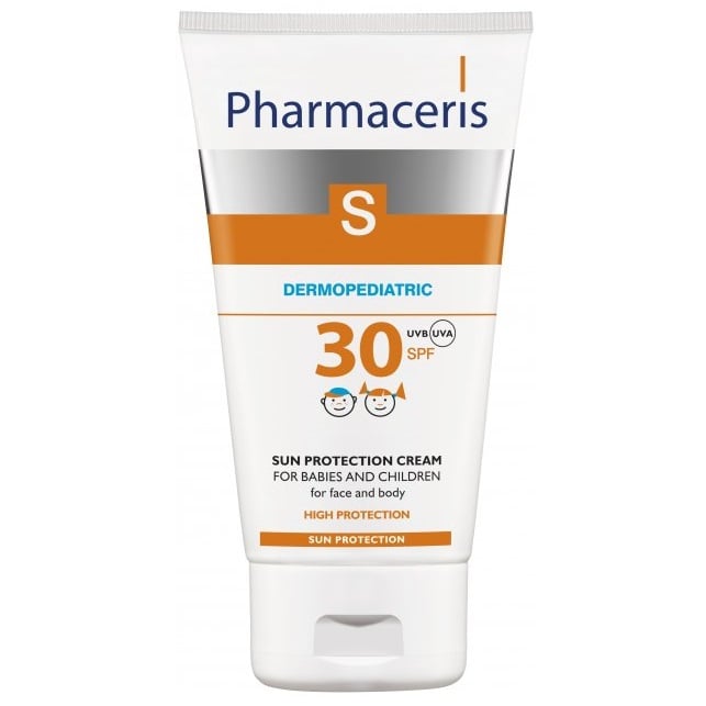 Крем для захисту від сонця Pharmaceris S Sun Protect для шкіри обличчя та тіла новонароджених та дітей, SPF30, 125 мл (E1497) - фото 1