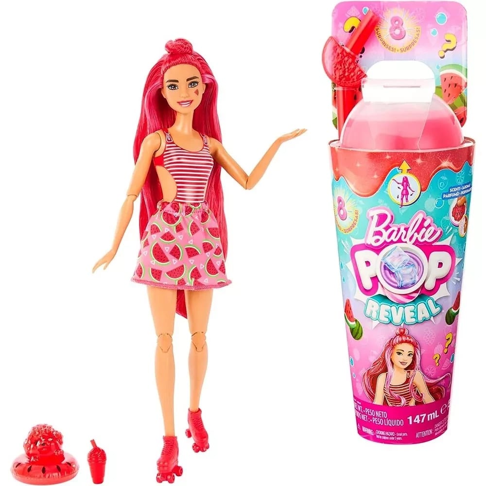 Кукла Barbie Pop Reveal Fruit Series Арбузный смузи (HNW43) - фото 1