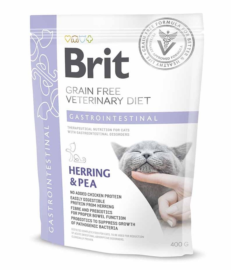 Сухий лікувальний корм для котів з розладом кишечника Brit GF Veterinary Diets Cat Gastrointestinal, 0,4 кг - фото 1