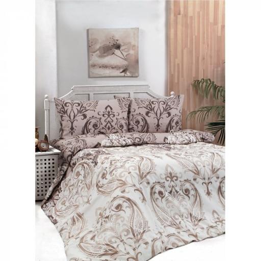 Комплект постельного белья Iris Home Ranforce Castle, ранфорс, полуторный, коричневый (svt-2000022279017) - фото 1
