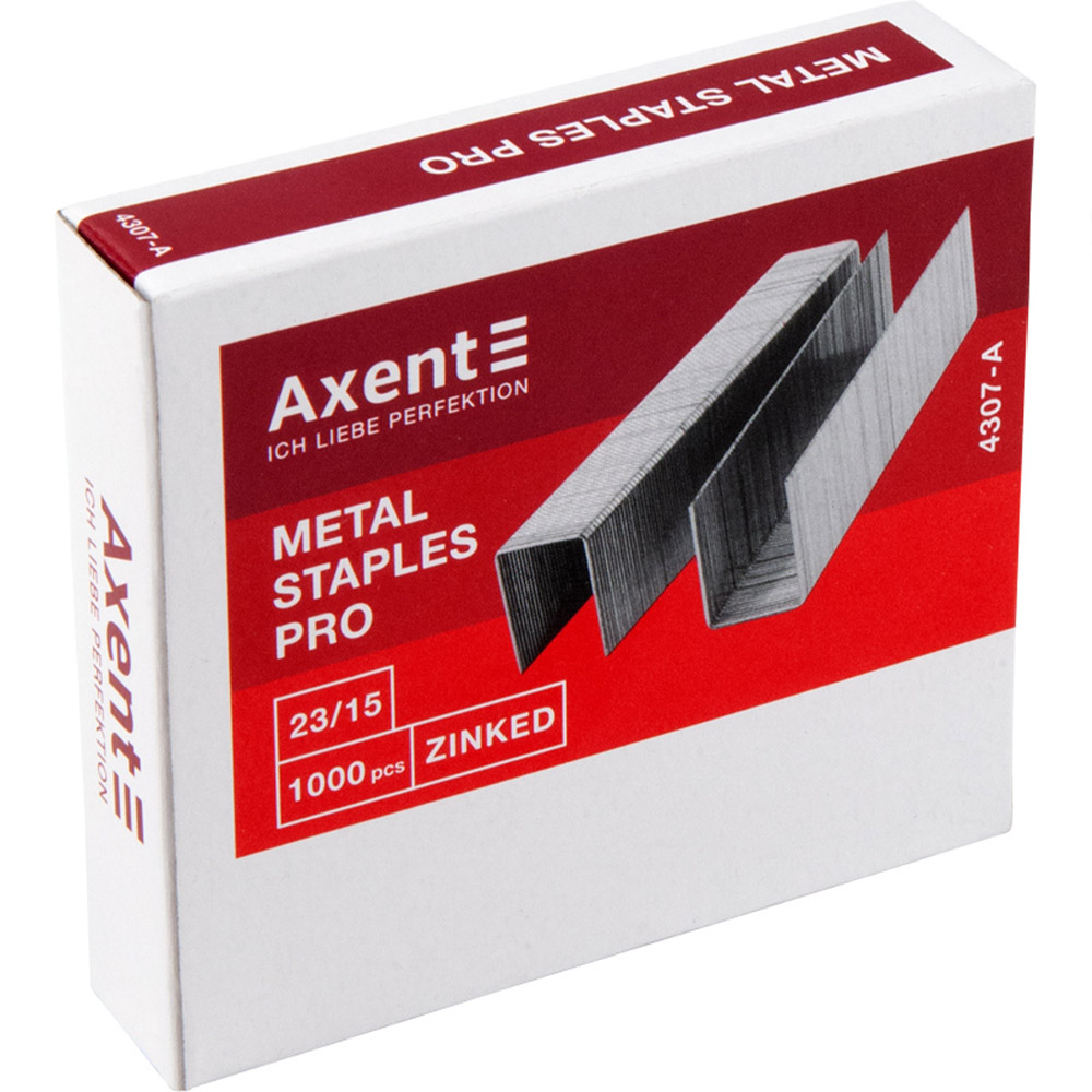 Скобы для степлеров Axent Pro 23/15 1000 шт. (4307-A) - фото 1
