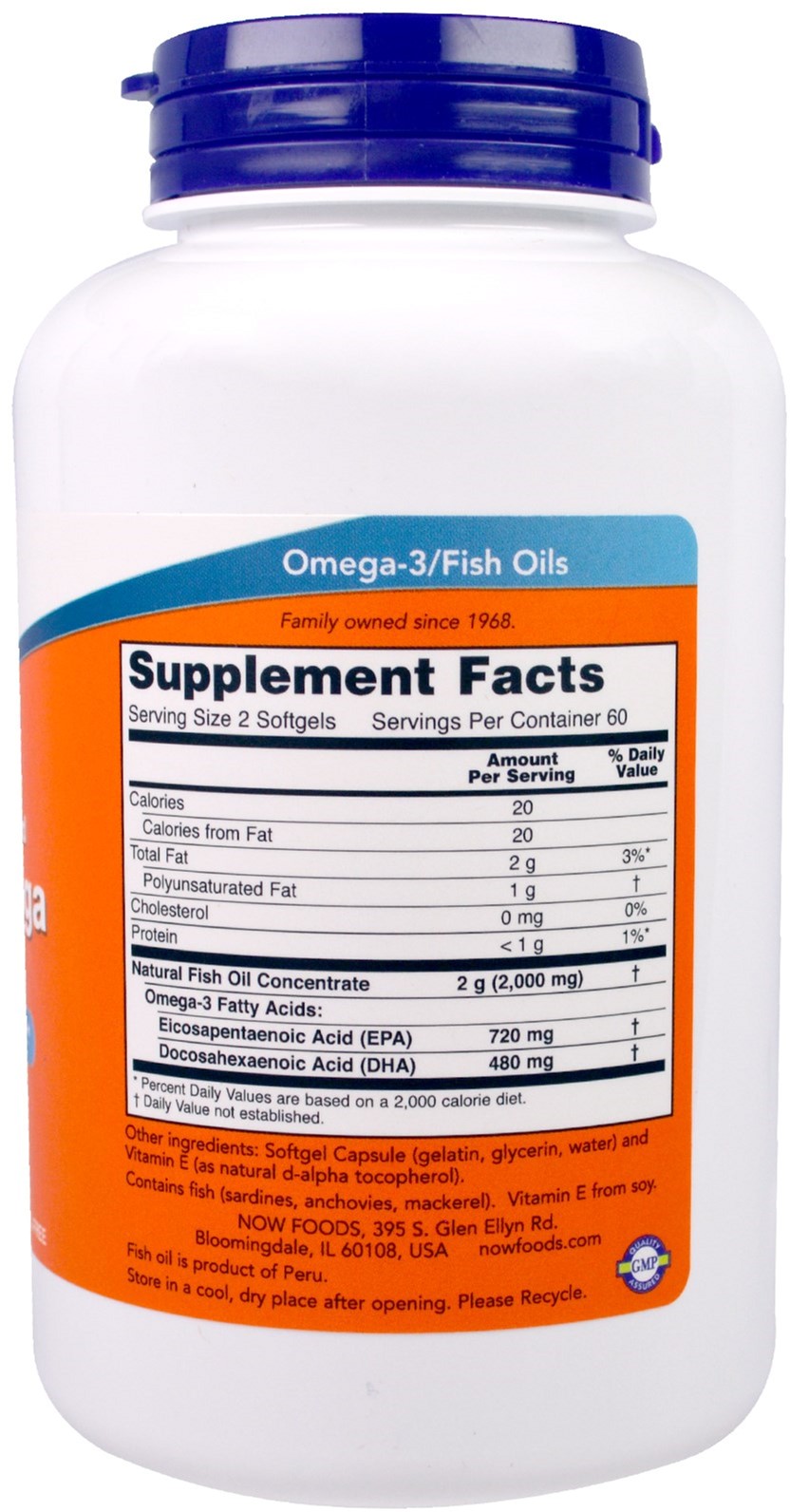 Рыбий жир Now Super Omega 360 EPA / 240 DHA 1200 мг 120 капсул - фото 2