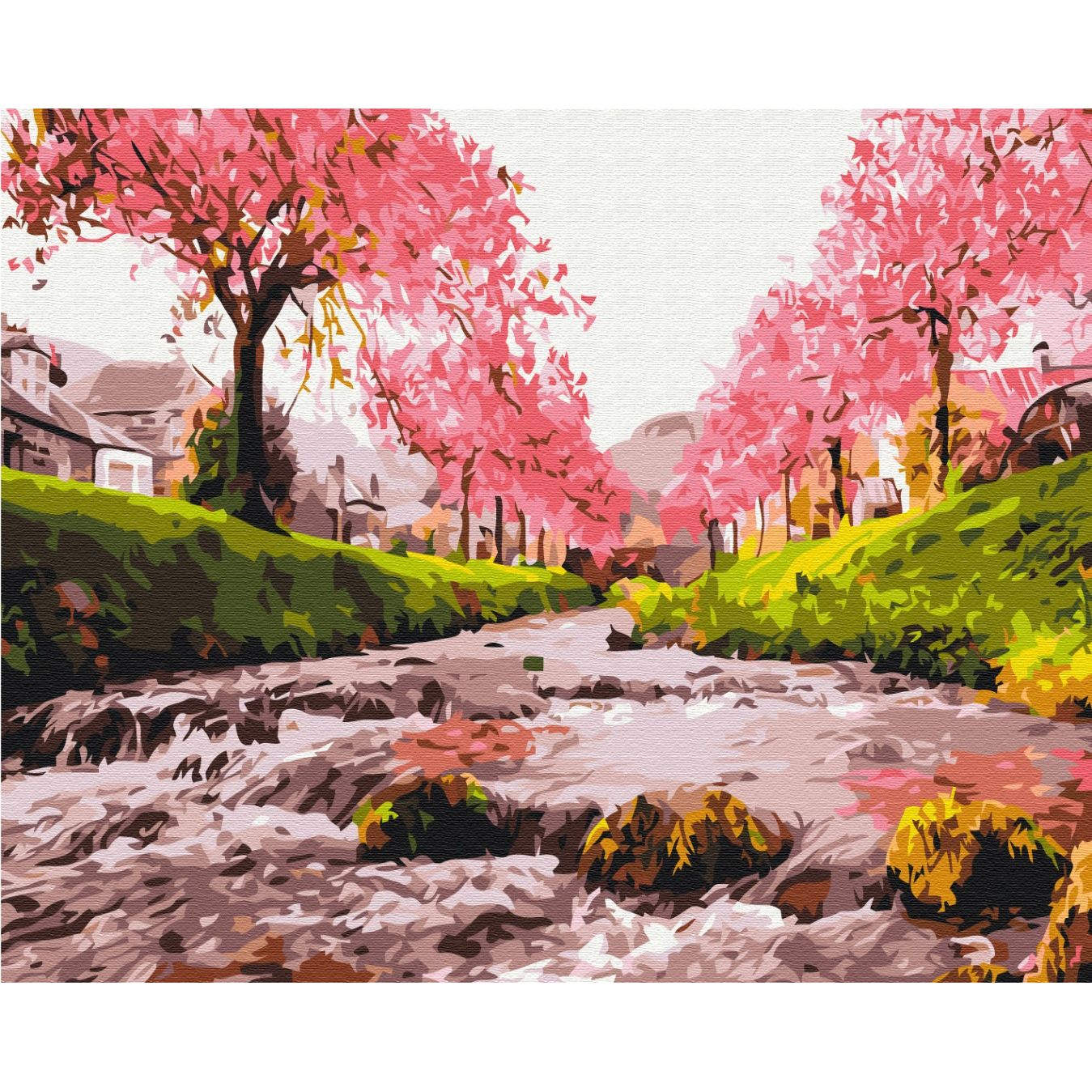 Картина за номерами Річка біля сакури Brushme 40x50 см різнокольорова 000277156 - фото 1