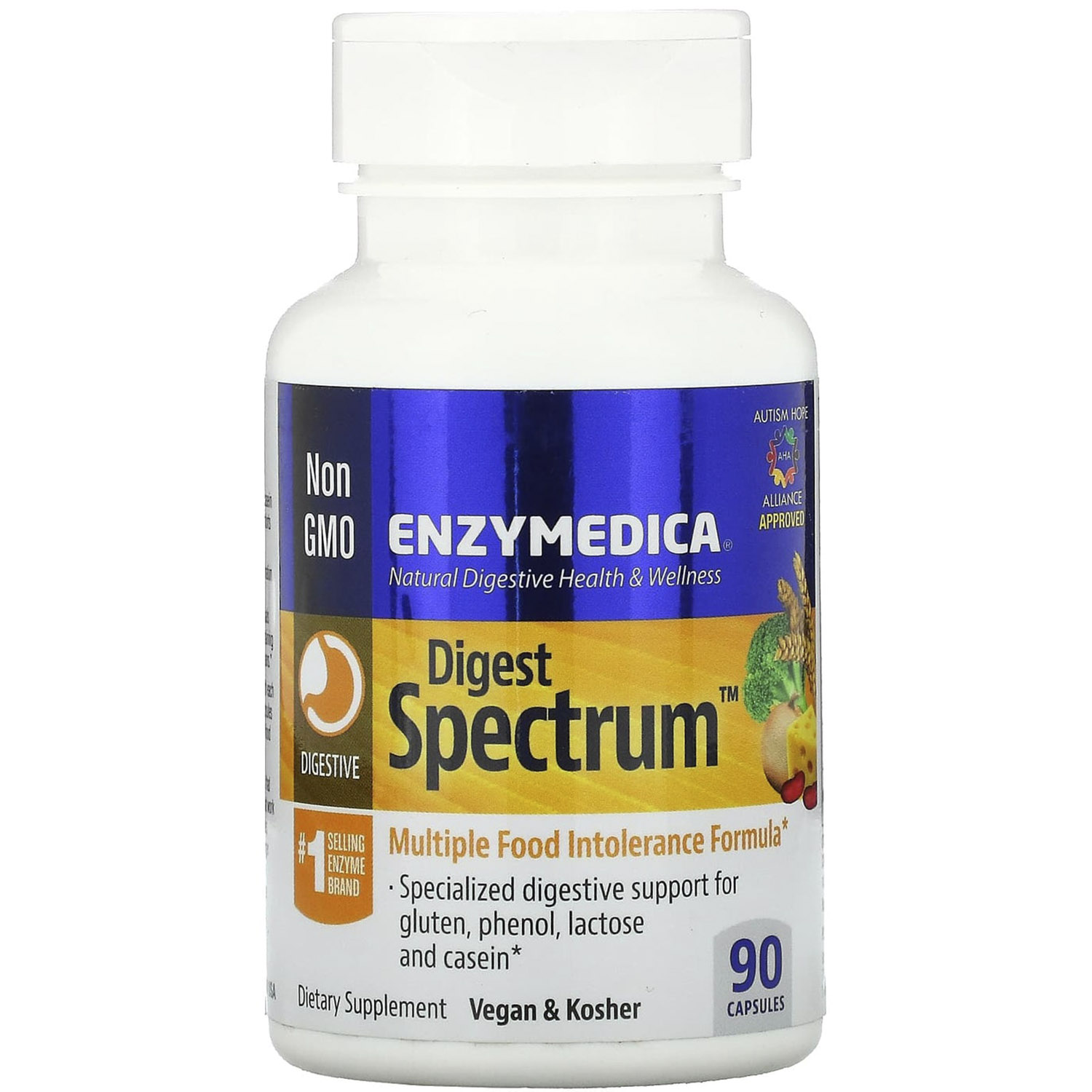 Пищеварительные ферменты Enzymedica Digest Spectrum 90 капсул - фото 1