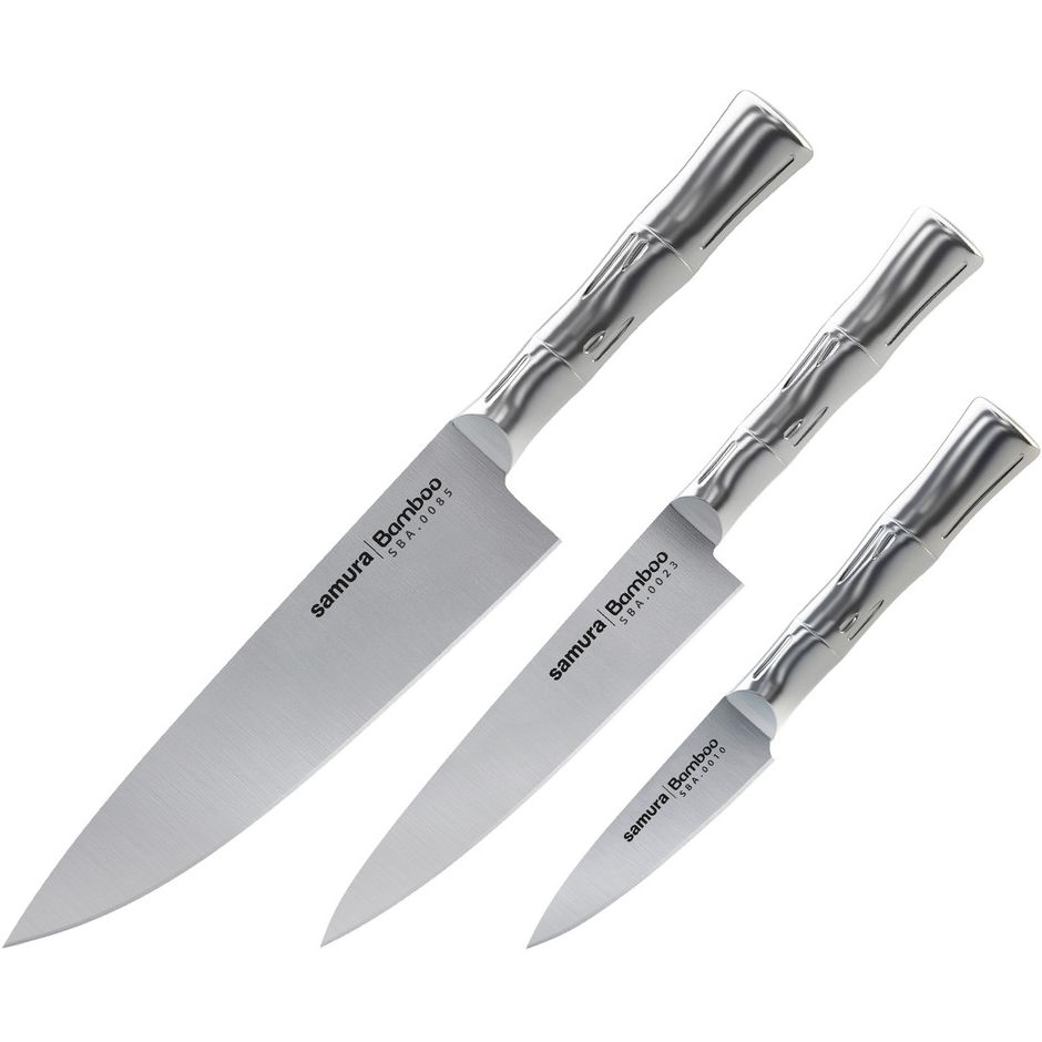 Набір із 3-х кухонних ножів Samura Сріблястий 000267127 - фото 1