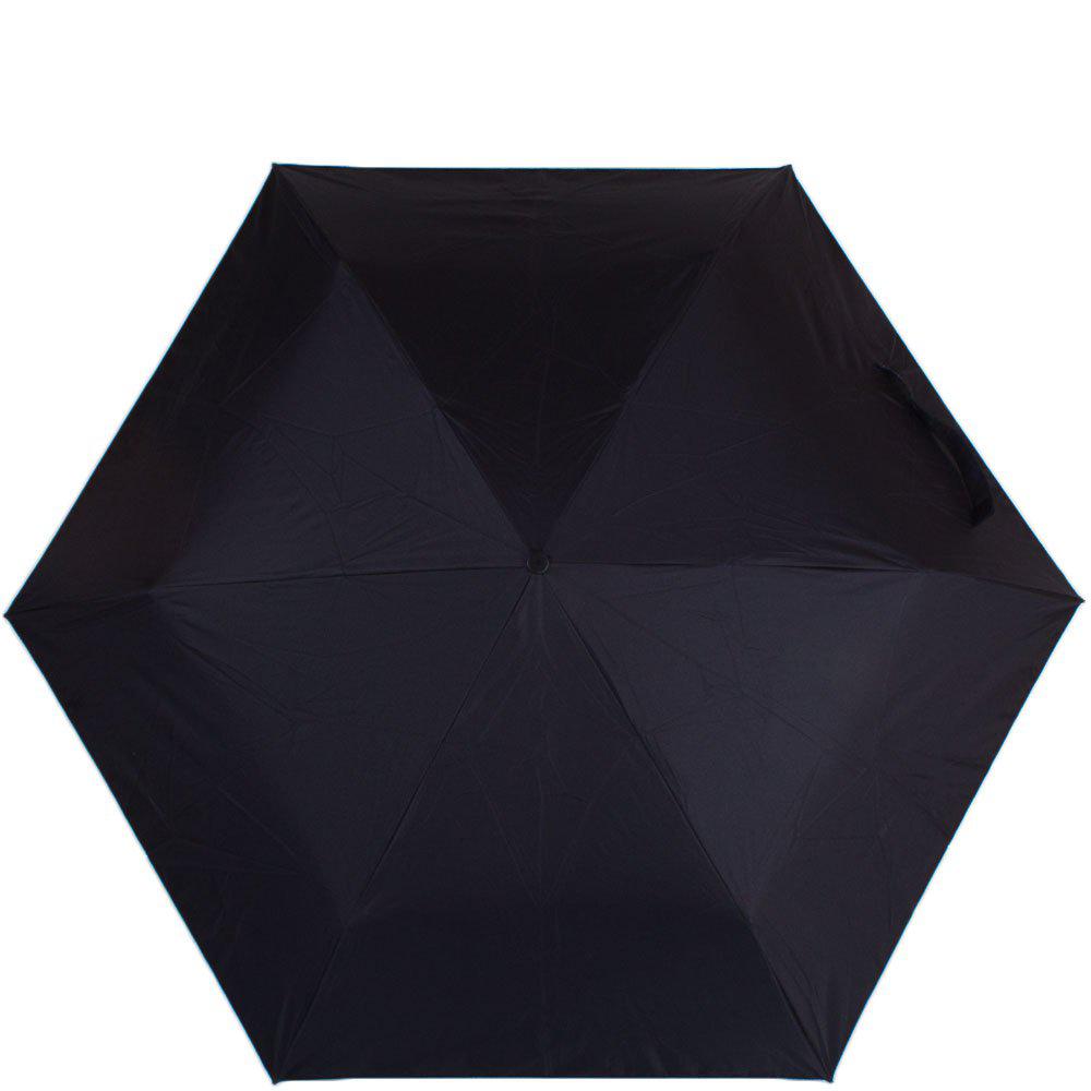 Жіноча складана парасолька механічна Happy Rain 91 см чорна - фото 2
