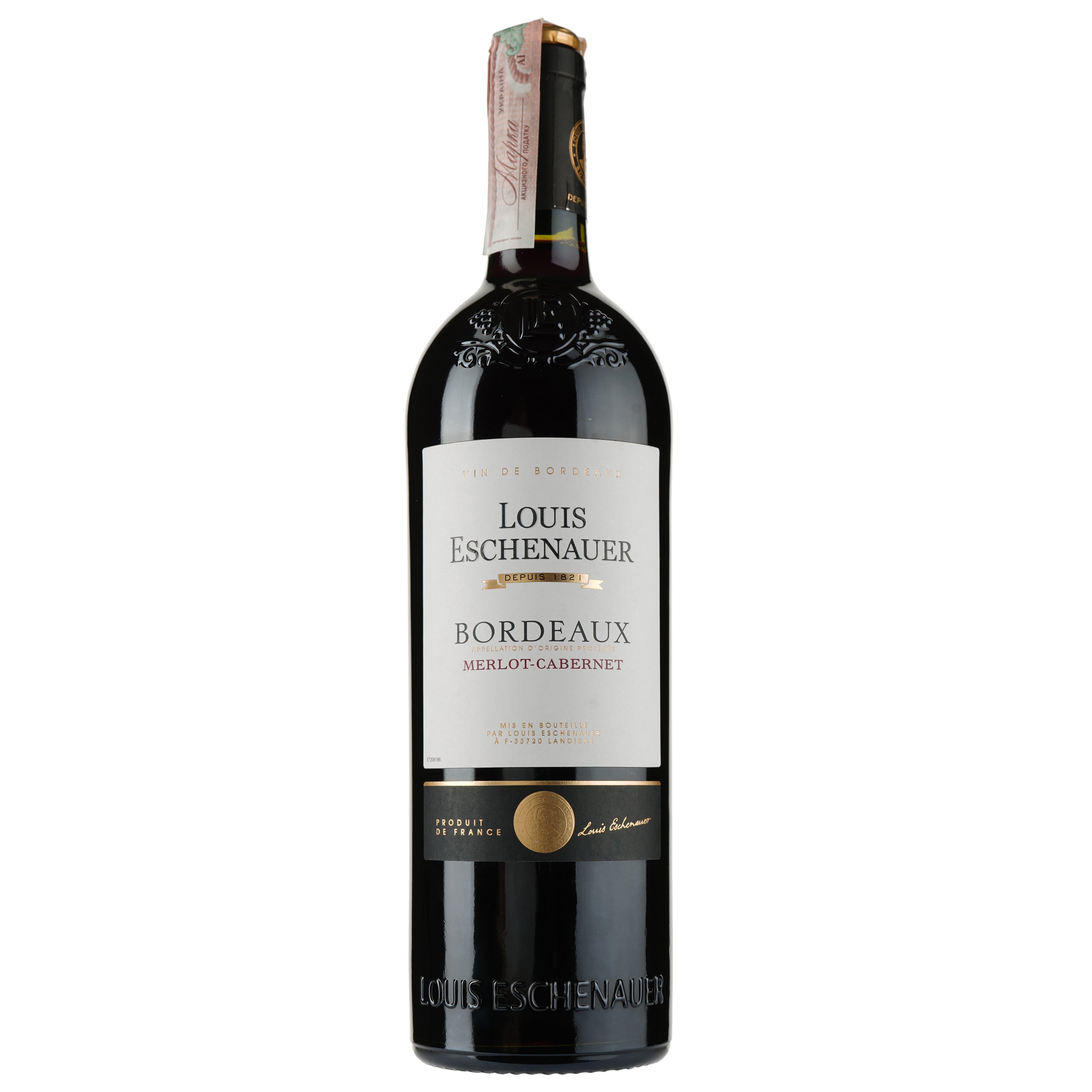 Вино Louis Eschenauer Bordeaux Rouge, красное, сухое, 13,5%, 0,75 л (1312420) - фото 1