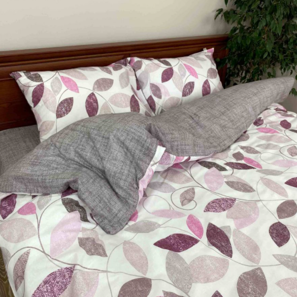 Комплект постельного белья Прованс Листья, евростандарт, 4 единицы (21510) - фото 1
