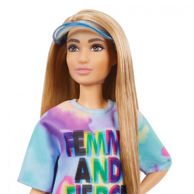 Кукла Barbie Модница, в разноцветном платье и кепке-козырьке (GRB51) - фото 4