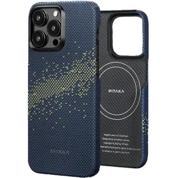 Чохол-накладка Pitaka MagEZ Case 4 StarPeak Milky Way Galaxy для iPhone 15 Pro - фото 1